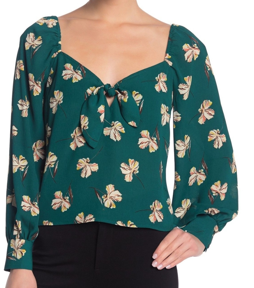 🌼Lush Teal Floral Long Sleeve Blouse🌼